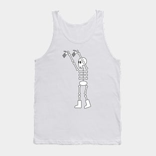 White Skeleton Tank Top